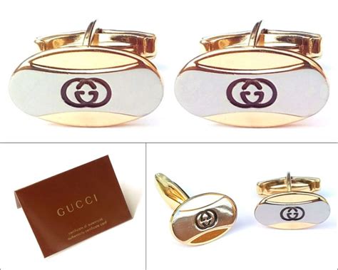 gold gucci cuff|authentic Gucci cufflinks.